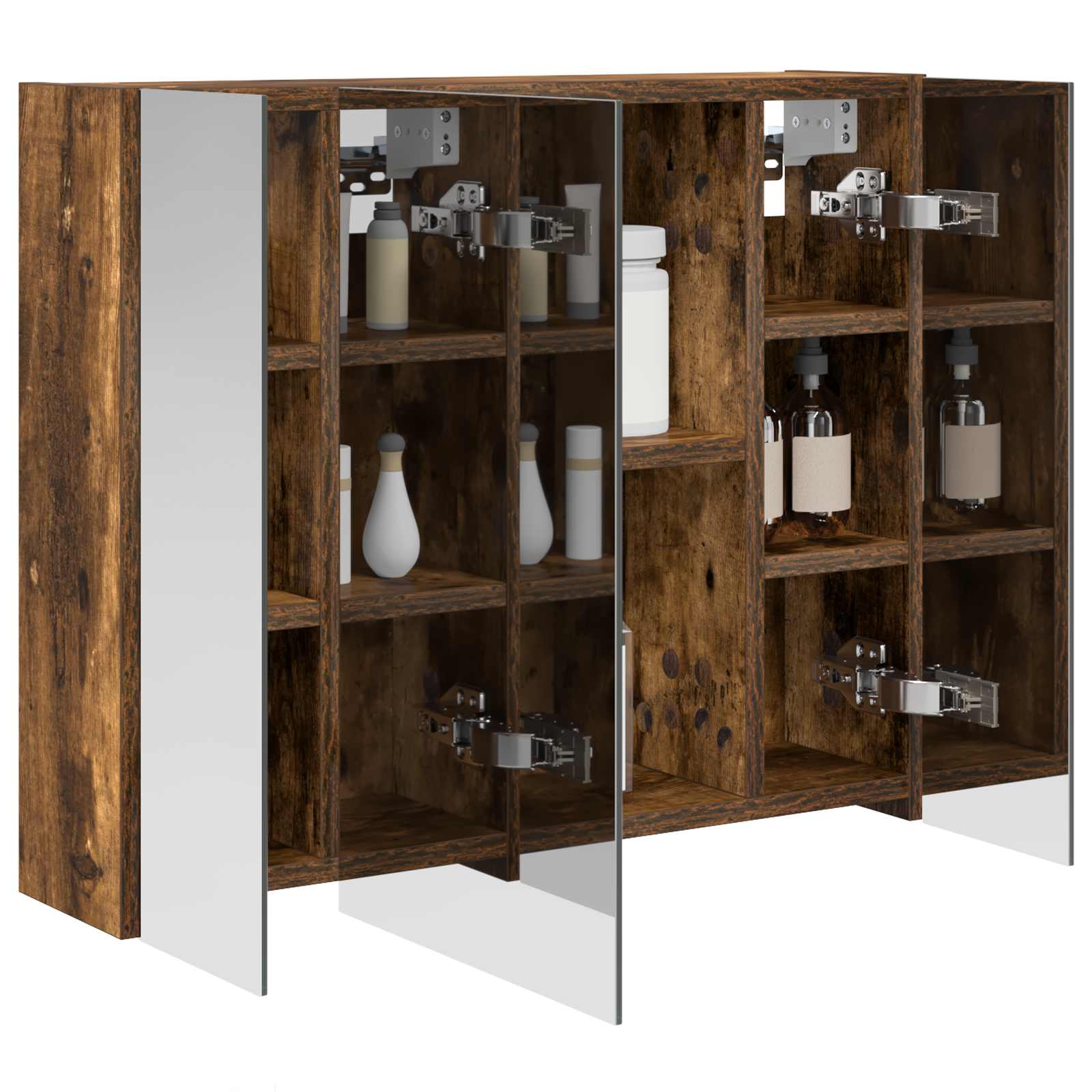 Badezimmerspiegelschrank Geräucherte Eiche 60 x 14,5 x 50 cm