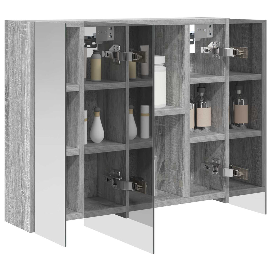 Badezimmerspiegelschrank Graues Sonoma 60 x 14,5 x 50 cm