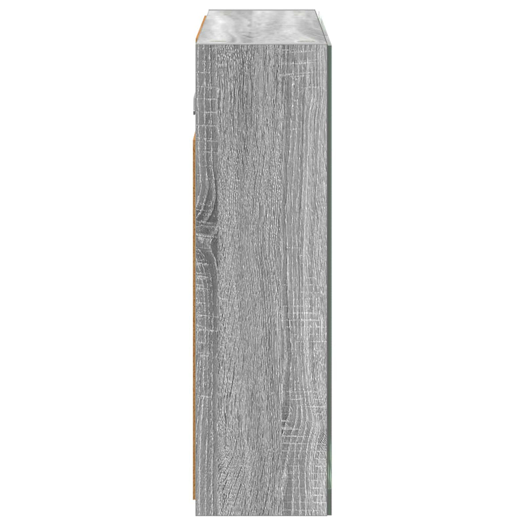 Badezimmerspiegelschrank Graues Sonoma 60 x 14,5 x 50 cm