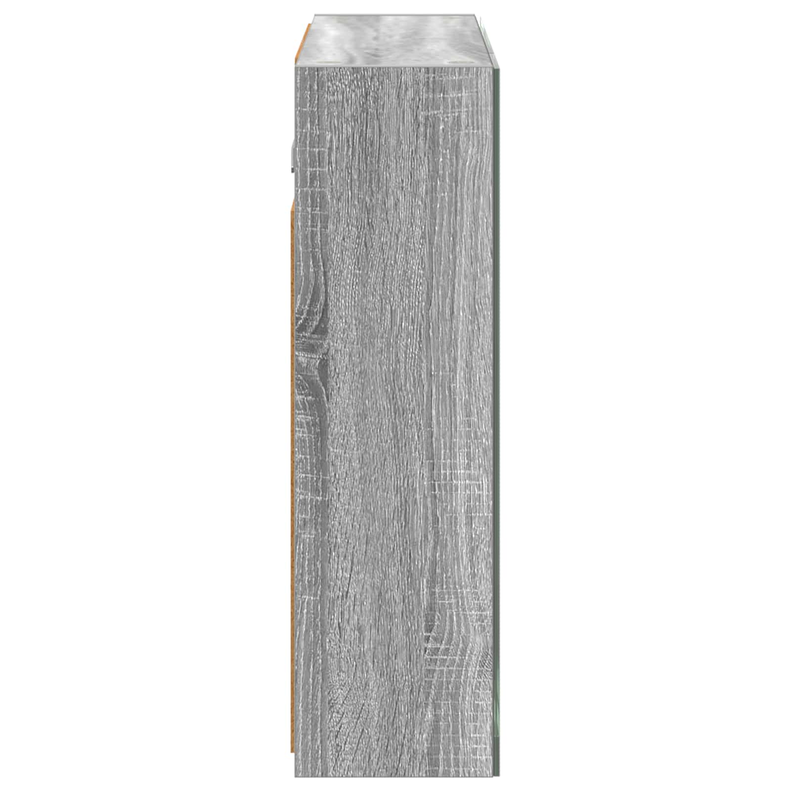 Badezimmerspiegelschrank Graues Sonoma 60 x 14,5 x 50 cm