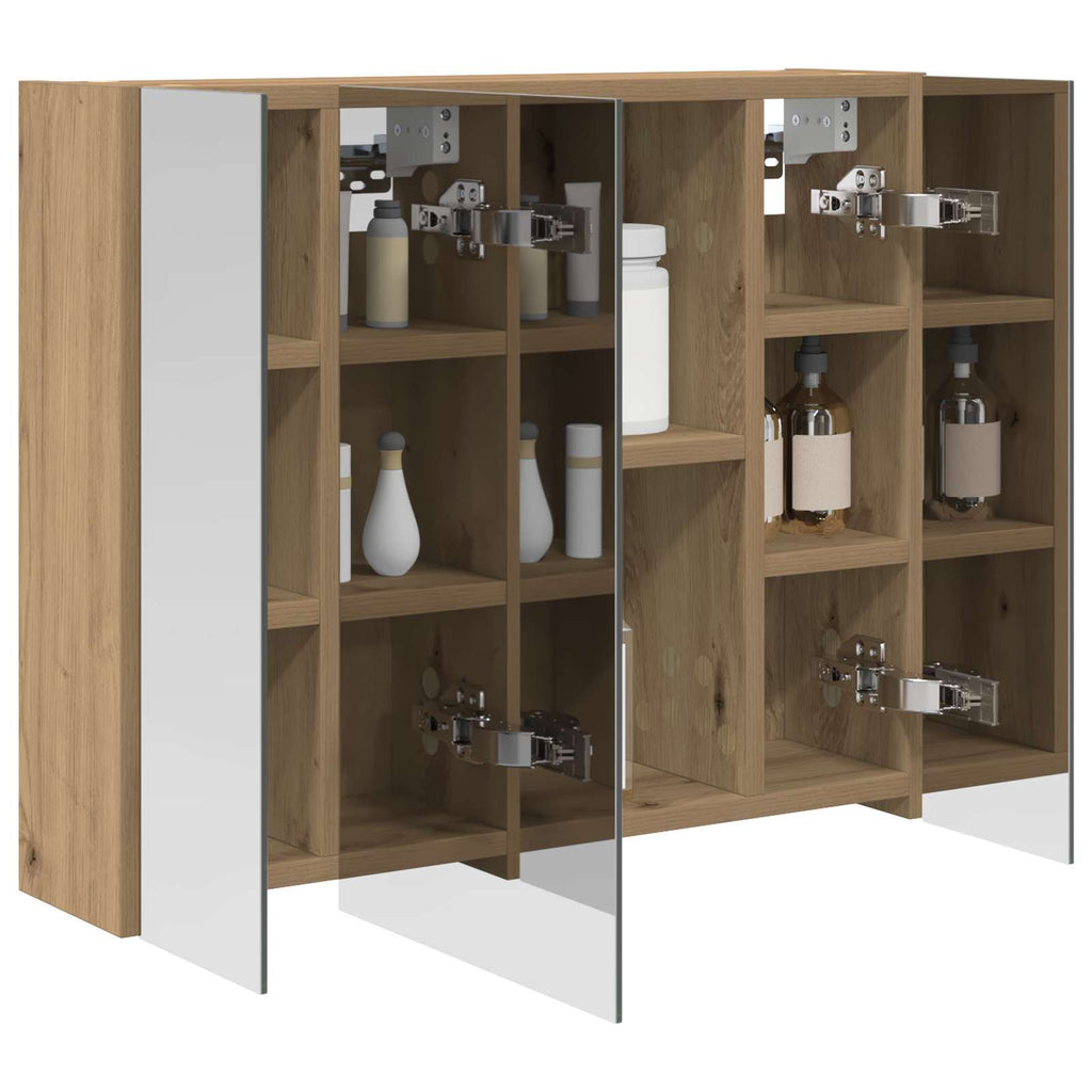 Badezimmerspiegelschrank Kunsthandwerk Eiche 60 x 14,5 x 50 cm