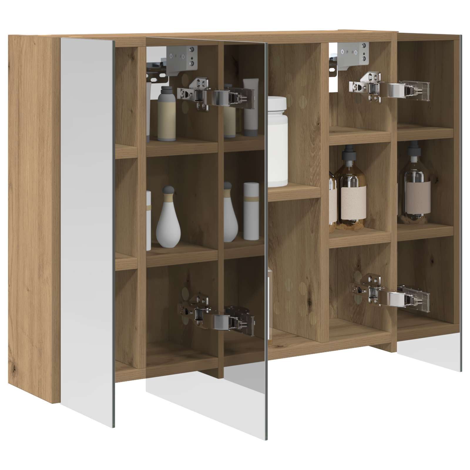 Badezimmerspiegelschrank Kunsthandwerk Eiche 60 x 14,5 x 50 cm