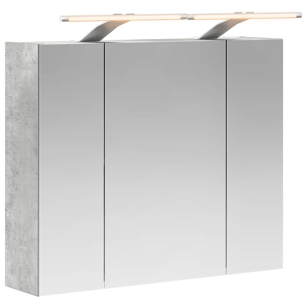 Badezimmerspiegelschrank Beton Grau 60 x 14,5 x 50 cm