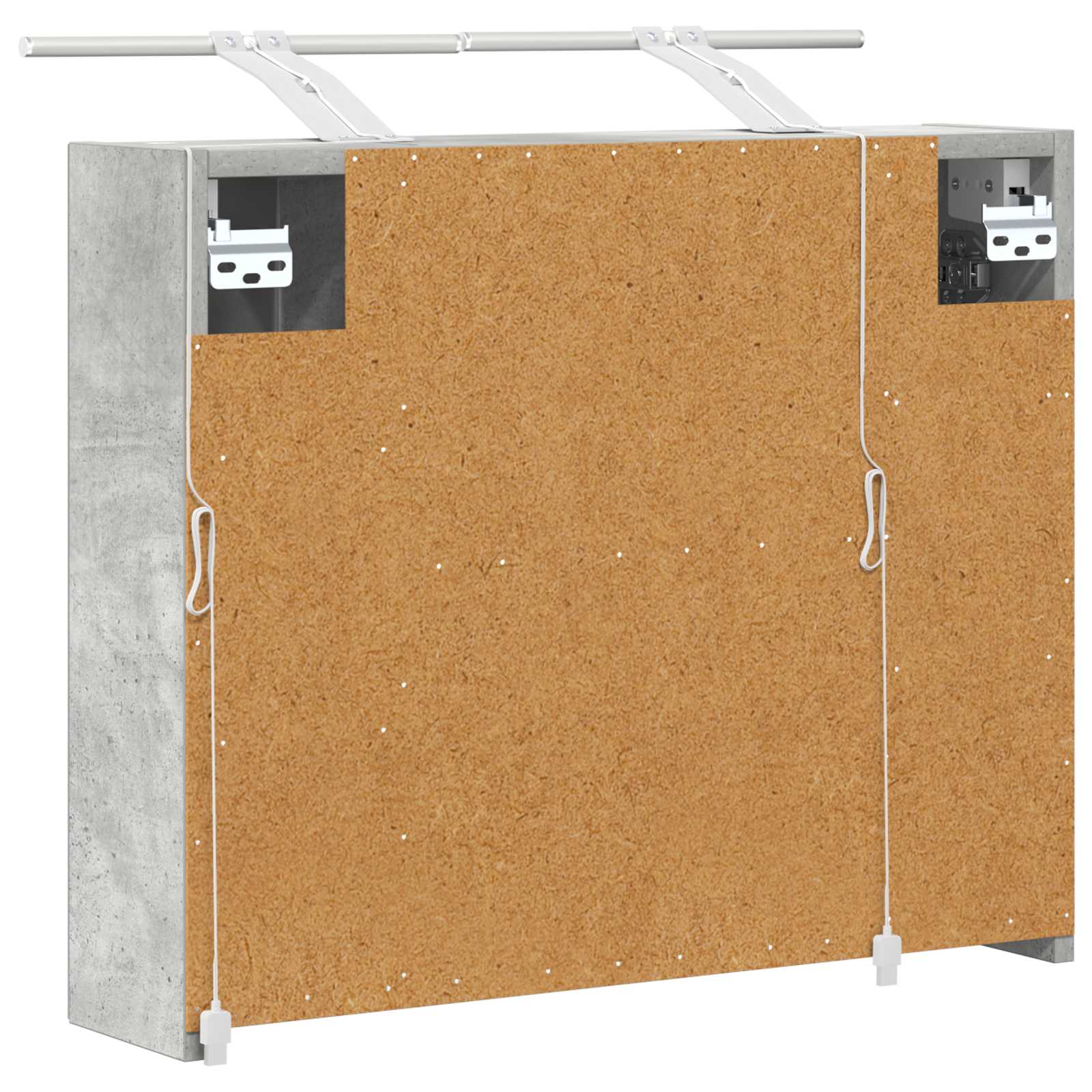 Badezimmerspiegelschrank Beton Grau 60 x 14,5 x 50 cm