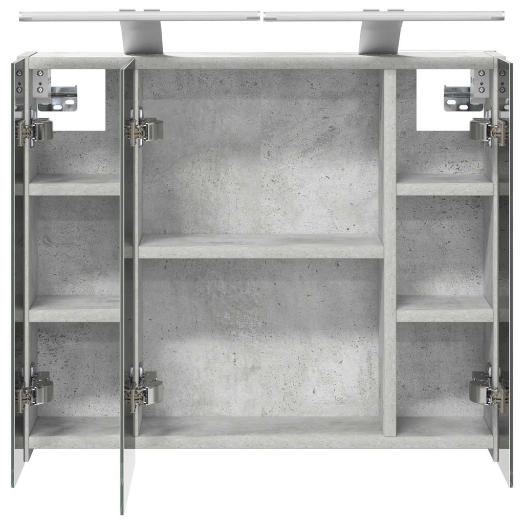 Badezimmerspiegelschrank Beton Grau 60 x 14,5 x 50 cm