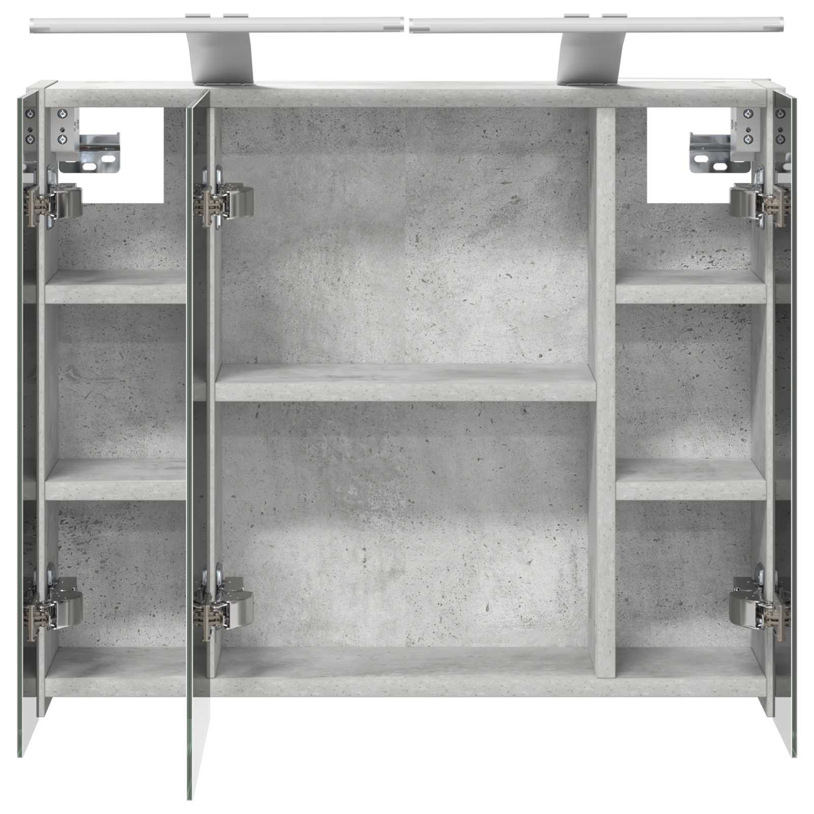 Badezimmerspiegelschrank Beton Grau 60 x 14,5 x 50 cm