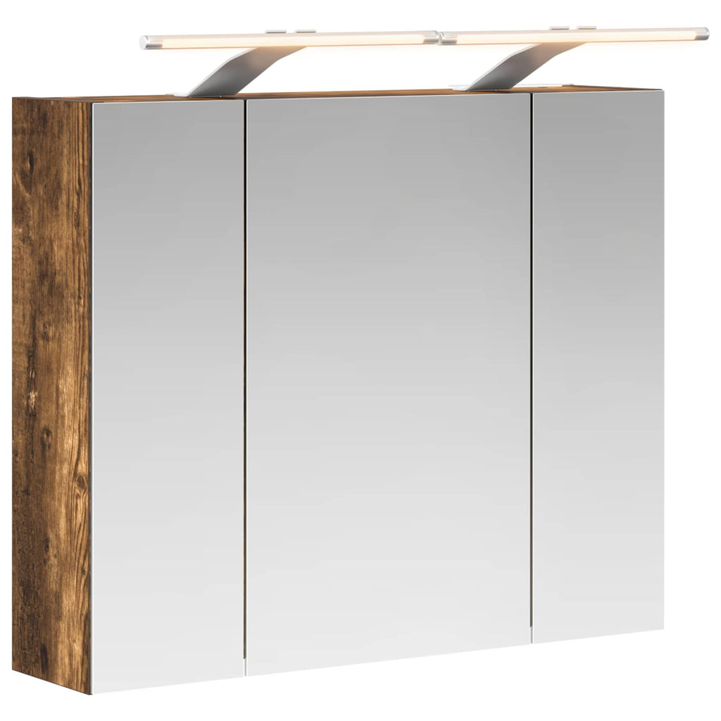 Badezimmerspiegelschrank Geräucherte Eiche 60 x 14,5 x 50 cm
