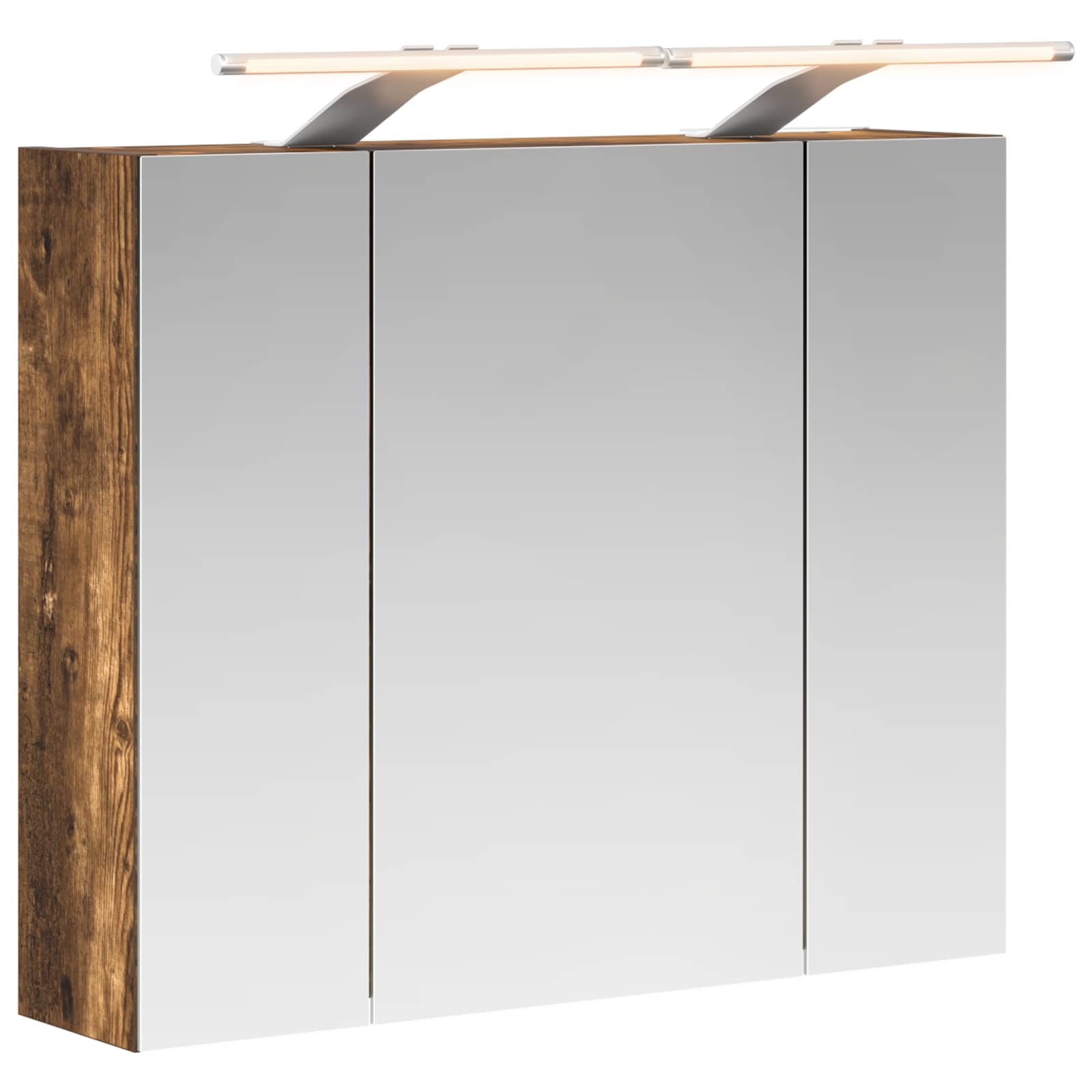 Badezimmerspiegelschrank Geräucherte Eiche 60 x 14,5 x 50 cm