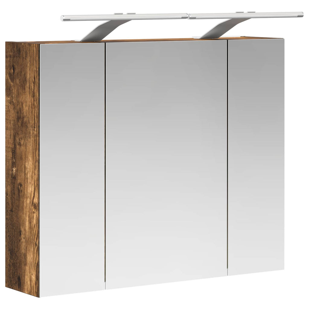 Badezimmerspiegelschrank Geräucherte Eiche 60 x 14,5 x 50 cm