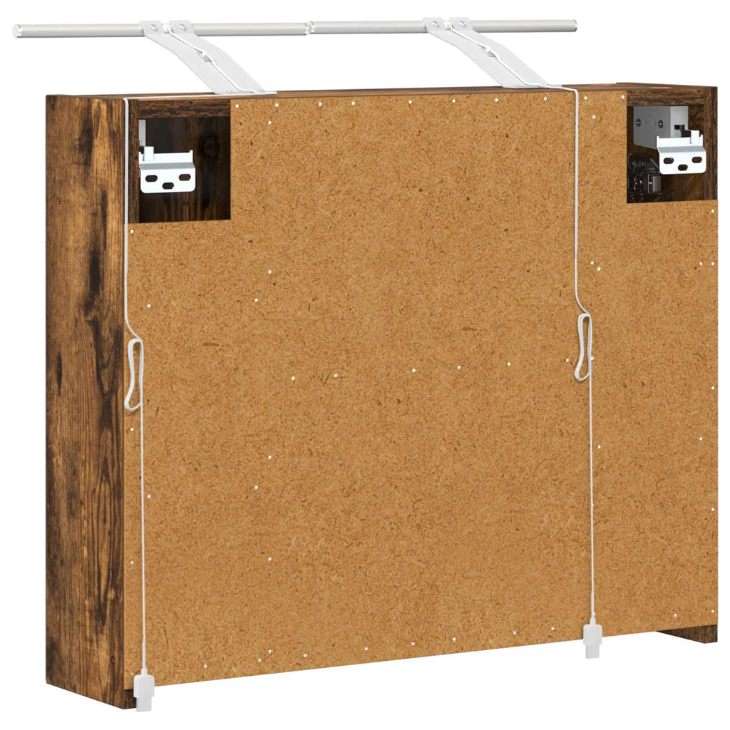 Badezimmerspiegelschrank Geräucherte Eiche 60 x 14,5 x 50 cm