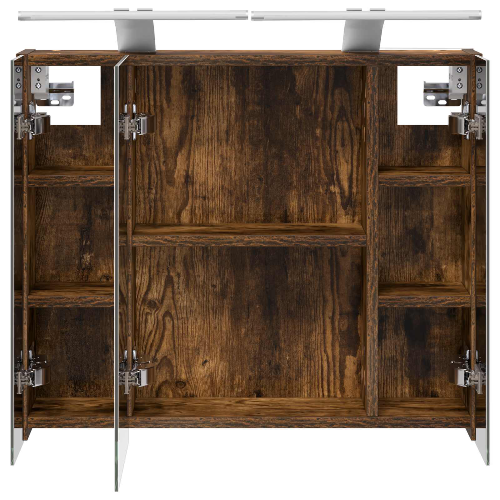 Badezimmerspiegelschrank Geräucherte Eiche 60 x 14,5 x 50 cm