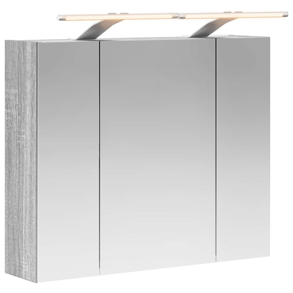 Badezimmerspiegelschrank Graues Sonoma 60 x 14,5 x 50 cm