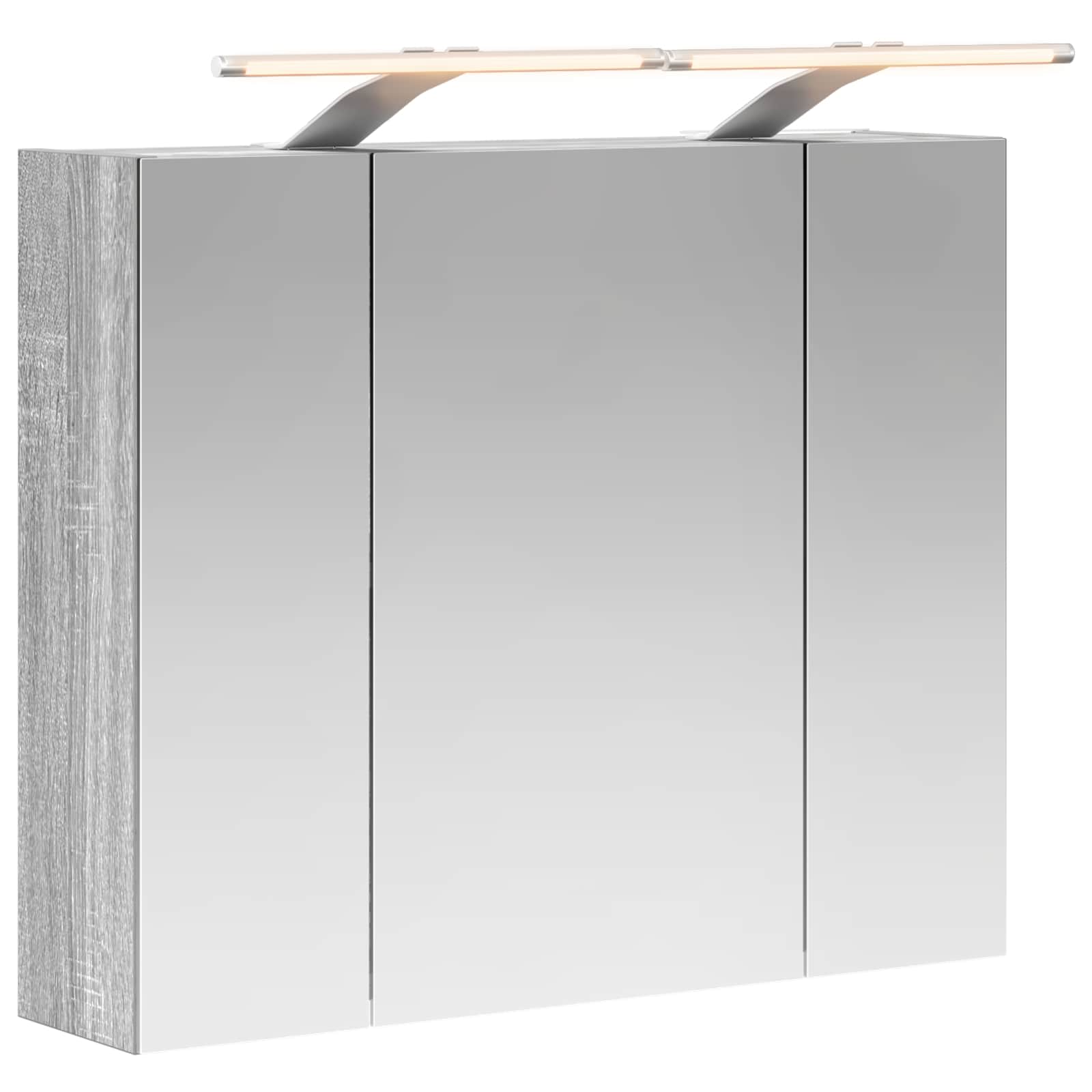 Badezimmerspiegelschrank Graues Sonoma 60 x 14,5 x 50 cm