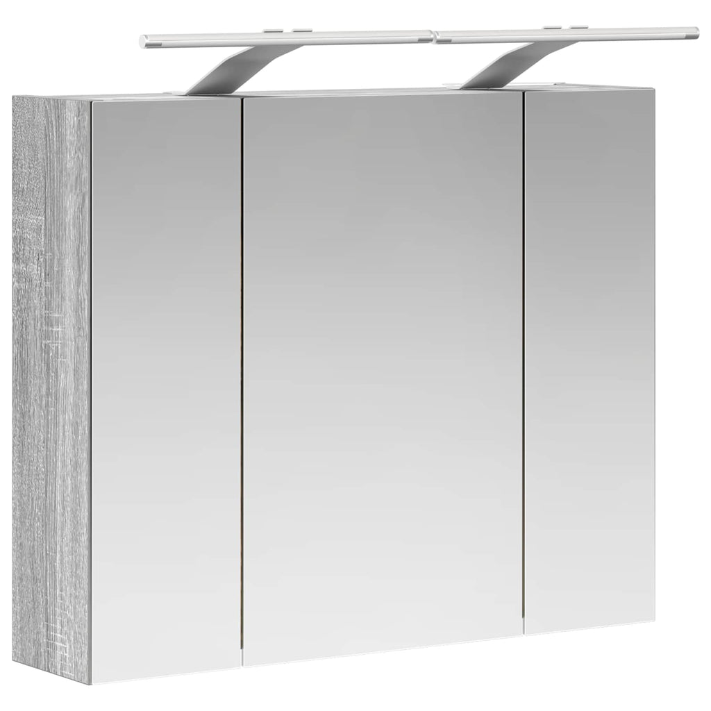 Badezimmerspiegelschrank Graues Sonoma 60 x 14,5 x 50 cm