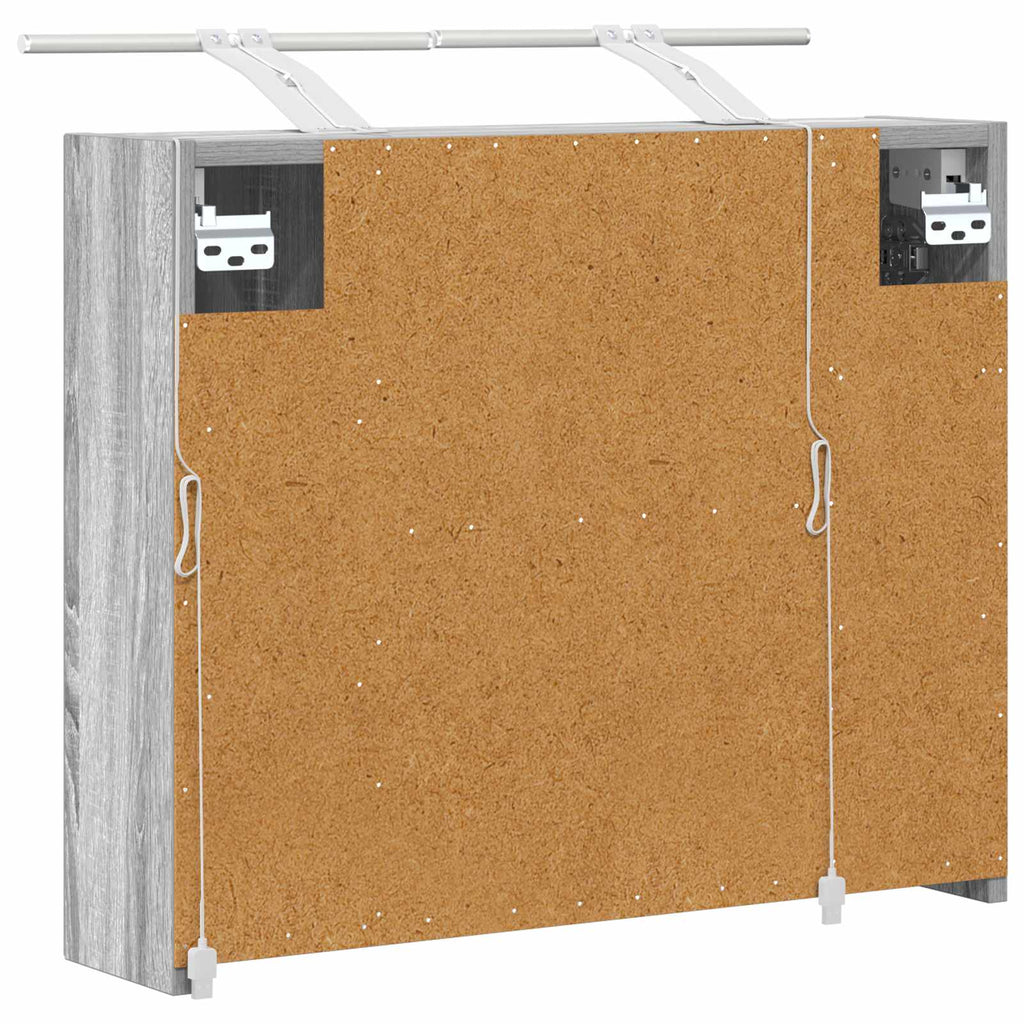 Badezimmerspiegelschrank Graues Sonoma 60 x 14,5 x 50 cm