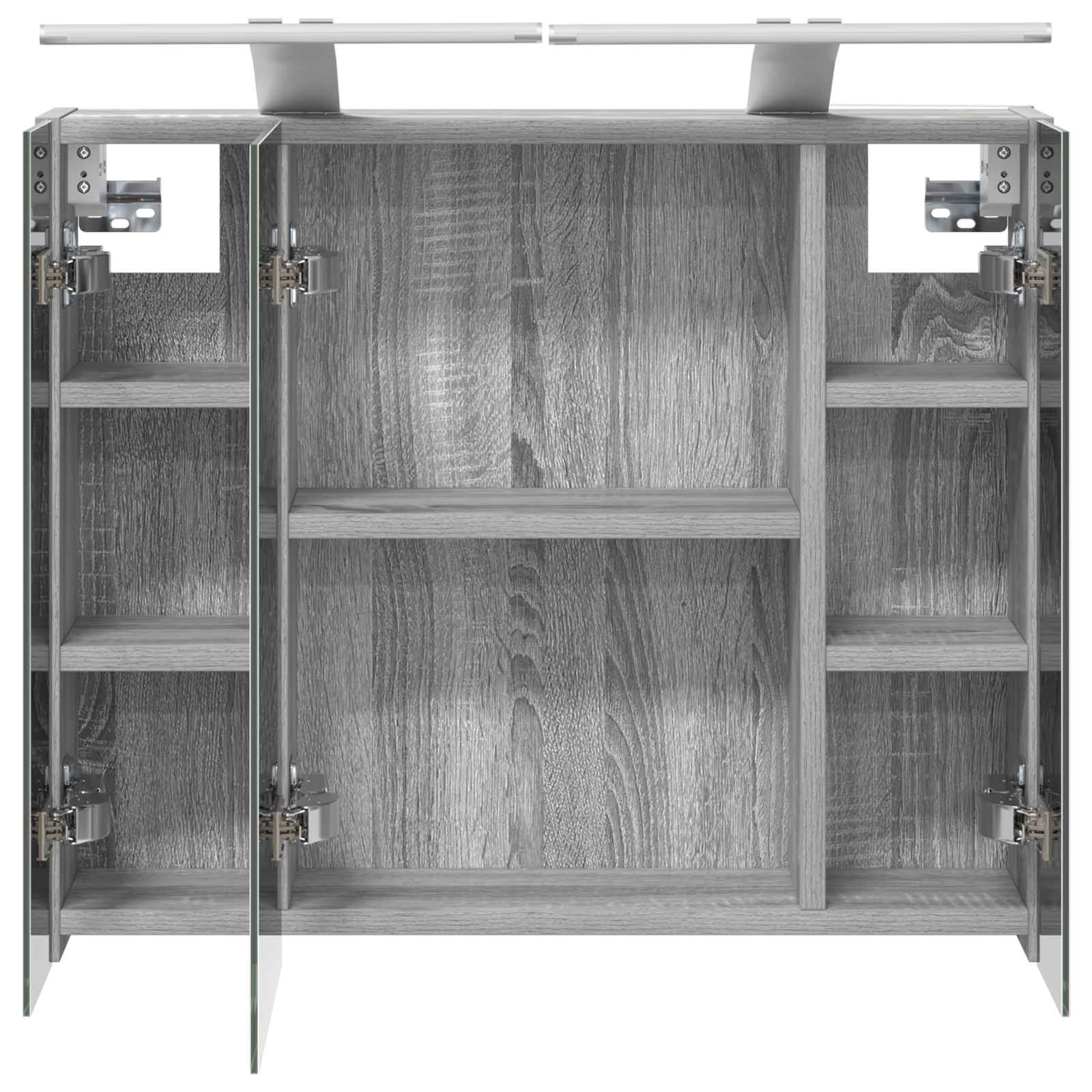 Badezimmerspiegelschrank Graues Sonoma 60 x 14,5 x 50 cm