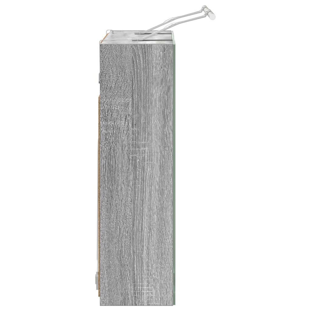 Badezimmerspiegelschrank Graues Sonoma 60 x 14,5 x 50 cm