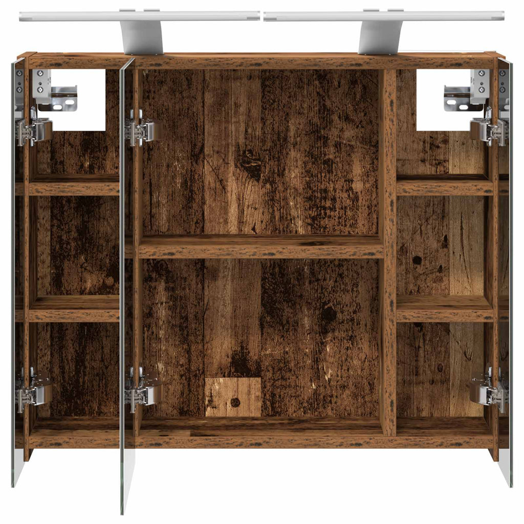 Badezimmerspiegelschrank Altholz 60 x 14,5 x 50 cm