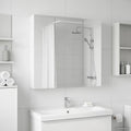 Badezimmerspiegelschrank Weiß 70 x 14,5 x 70 cm Holzwerkstoff