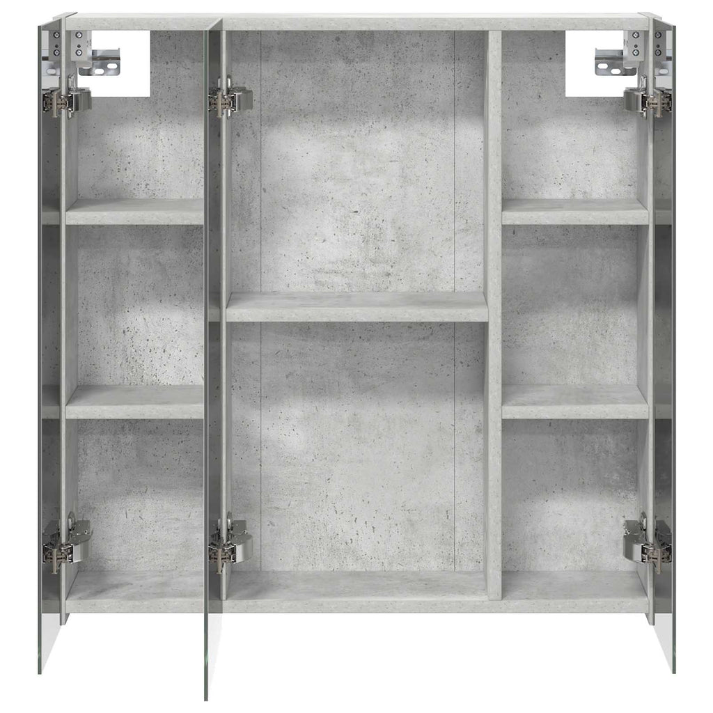 Badezimmerspiegelschrank Beton Grau 70 x 14,5 x 70 cm