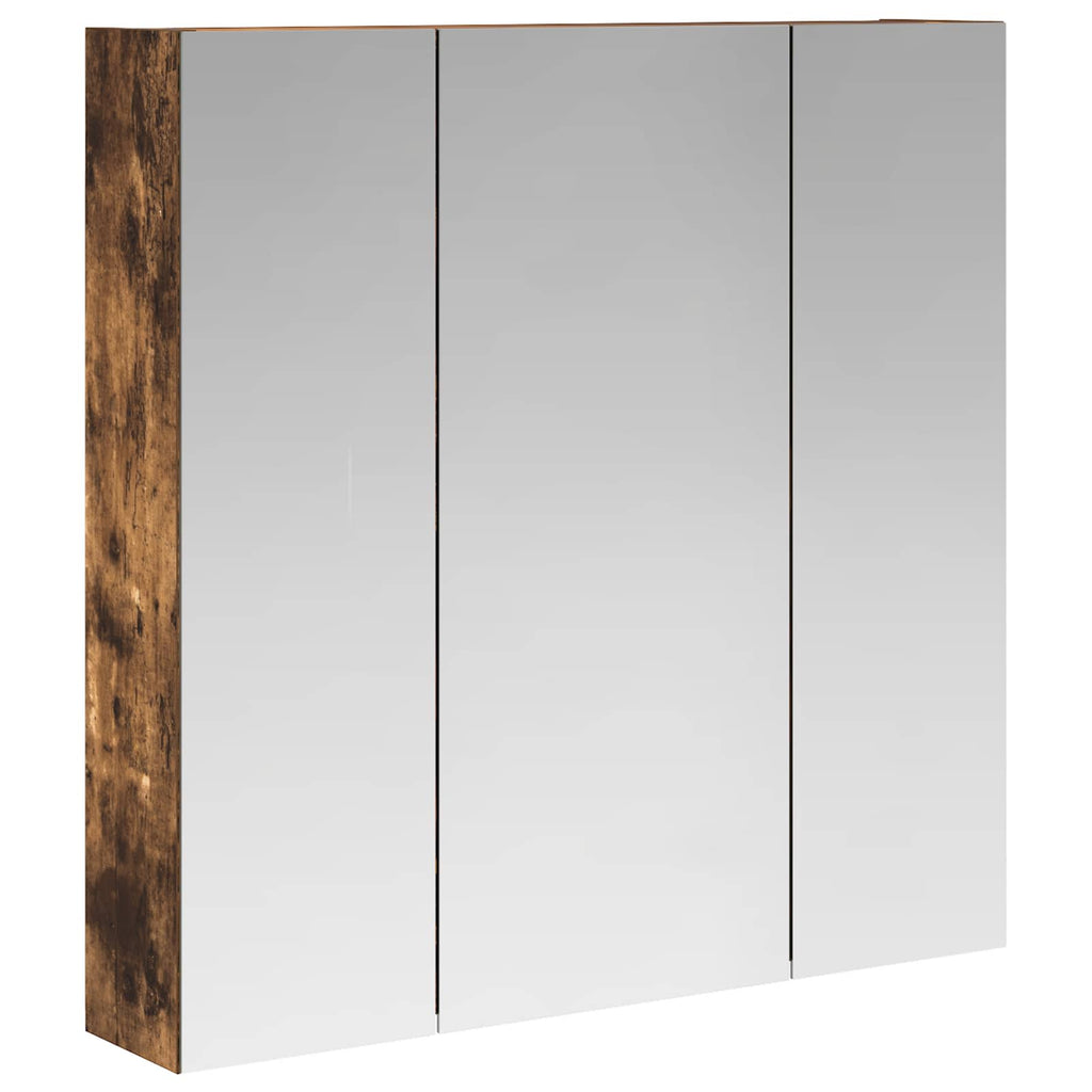 Badezimmerspiegelschrank Geräucherte Eiche 70 x 14,5 x 70 cm