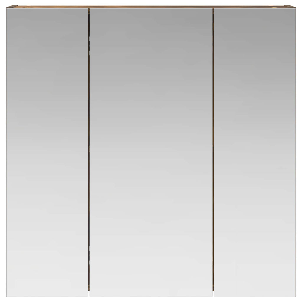 Badezimmerspiegelschrank Geräucherte Eiche 70 x 14,5 x 70 cm