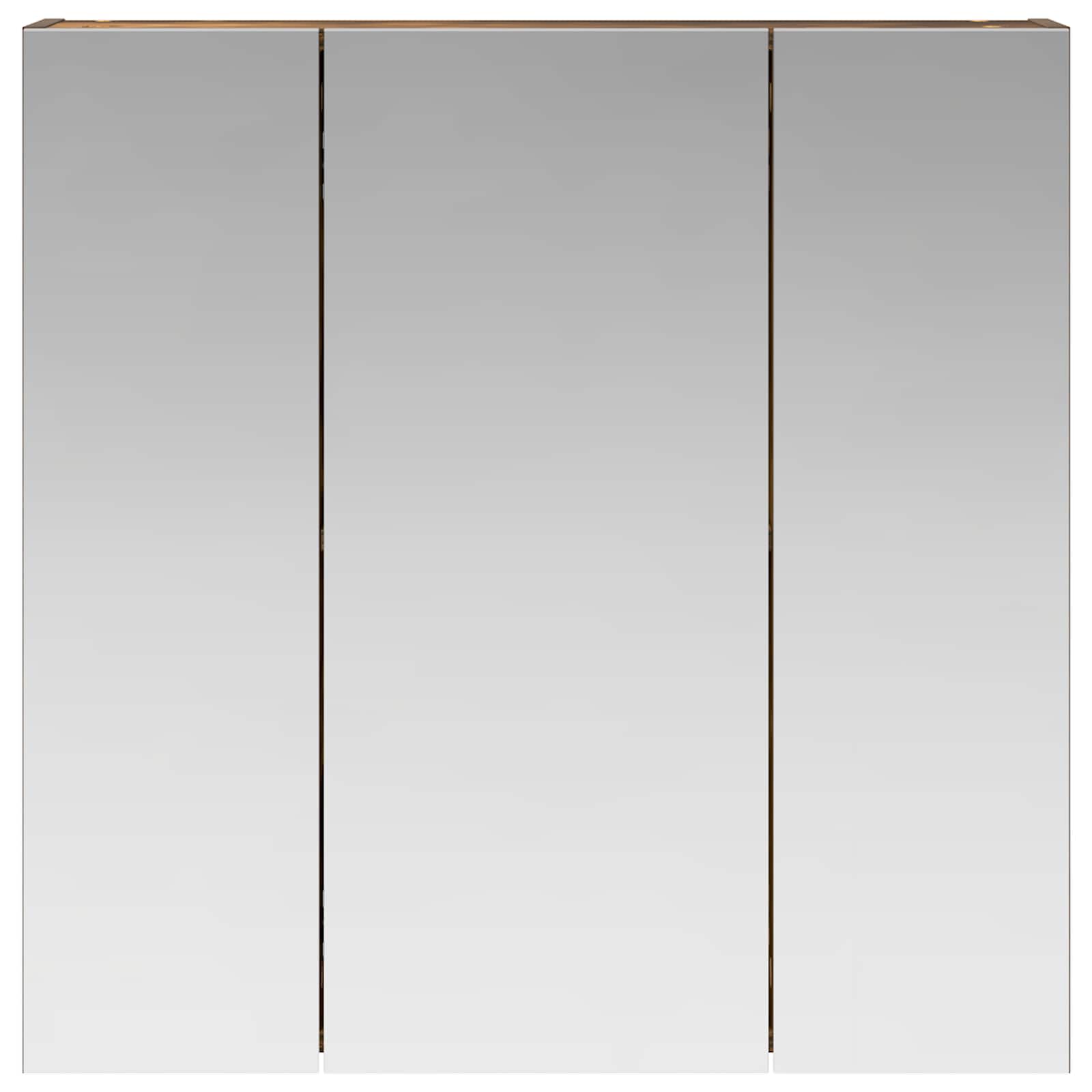 Badezimmerspiegelschrank Geräucherte Eiche 70 x 14,5 x 70 cm