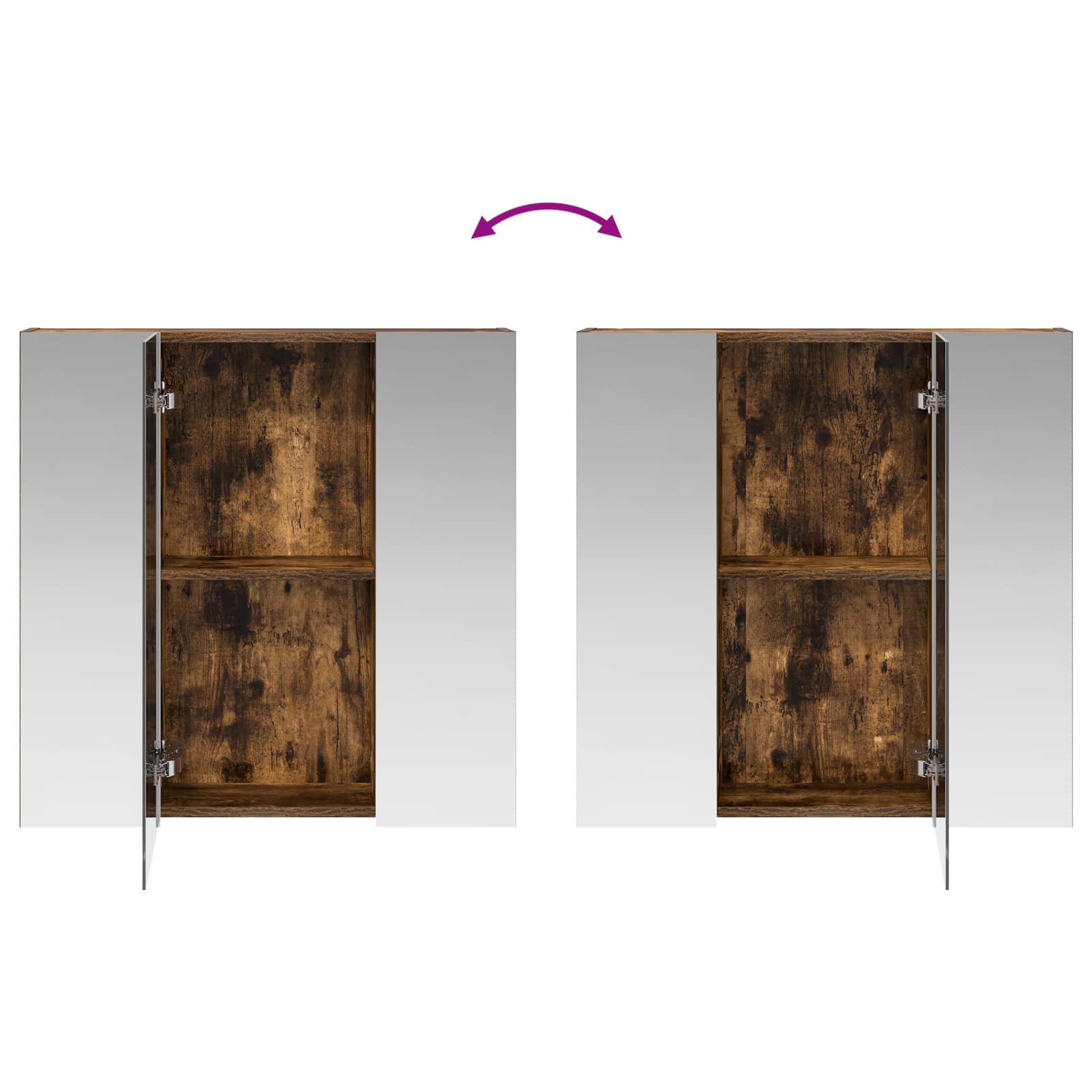 Badezimmerspiegelschrank Geräucherte Eiche 70 x 14,5 x 70 cm