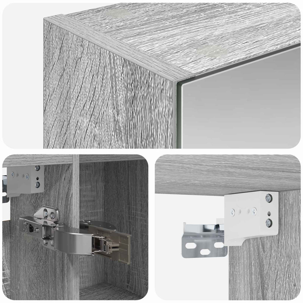 Badezimmerspiegelschrank Graues Sonoma 70 x 14,5 x 70 cm