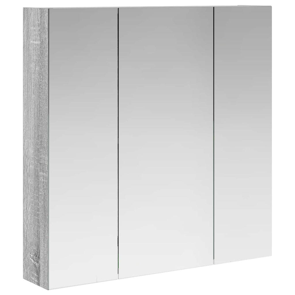 Badezimmerspiegelschrank Graues Sonoma 70 x 14,5 x 70 cm