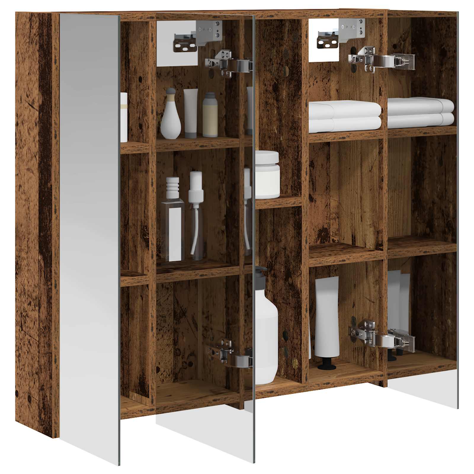 Badezimmerspiegelschrank Altholz 70 x 14,5 x 70 cm