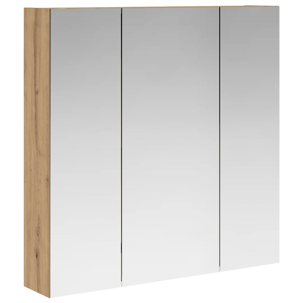 Badezimmerspiegelschrank Kunsthandwerk Eiche 70 x 14,5 x 70 cm