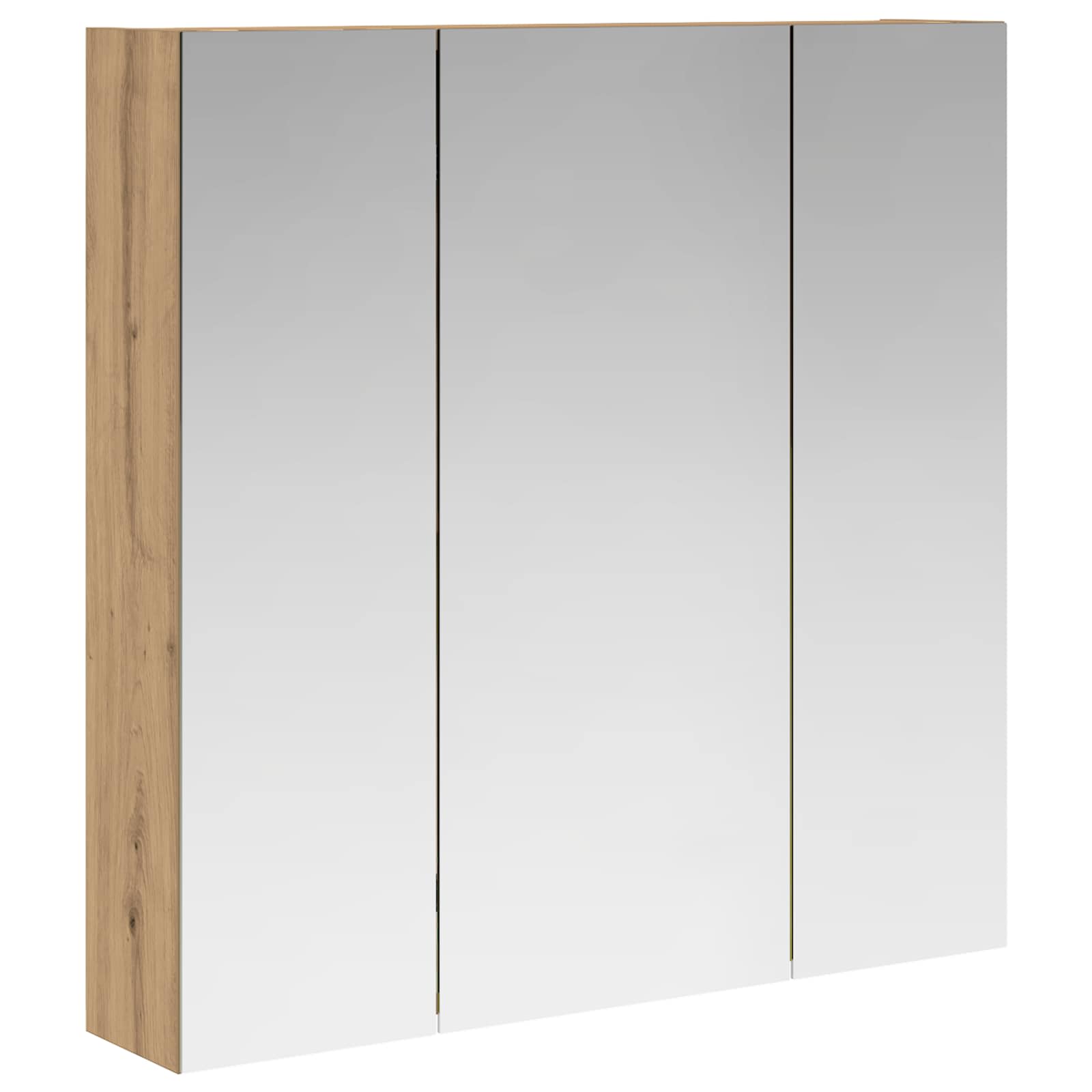 Badezimmerspiegelschrank Kunsthandwerk Eiche 70 x 14,5 x 70 cm