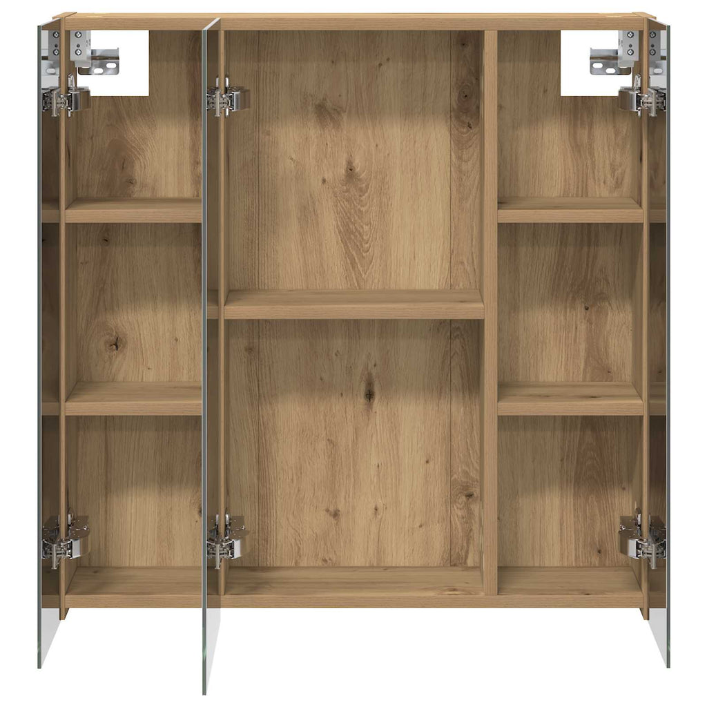 Badezimmerspiegelschrank Kunsthandwerk Eiche 70 x 14,5 x 70 cm