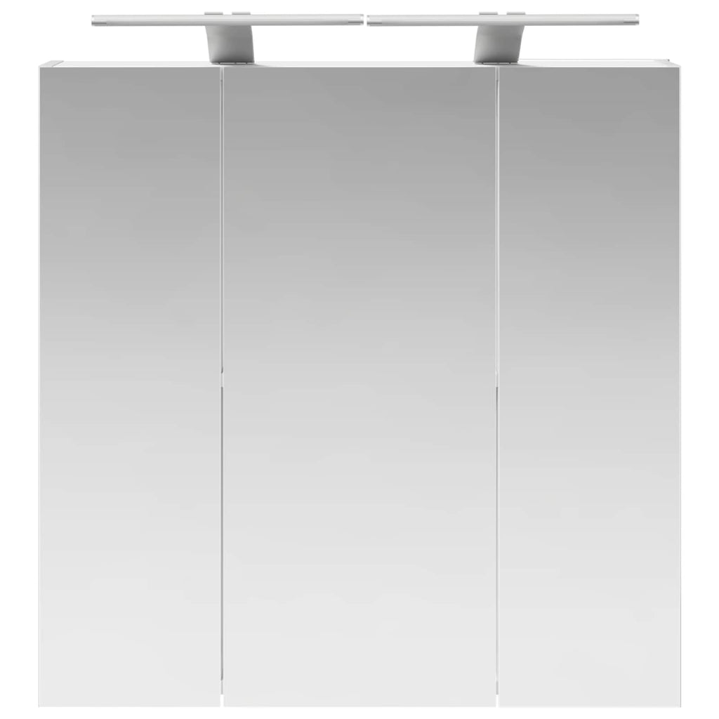 Badezimmerspiegelschrank Weiß 70 x 14,5 x 70 cm Holzwerkstoff