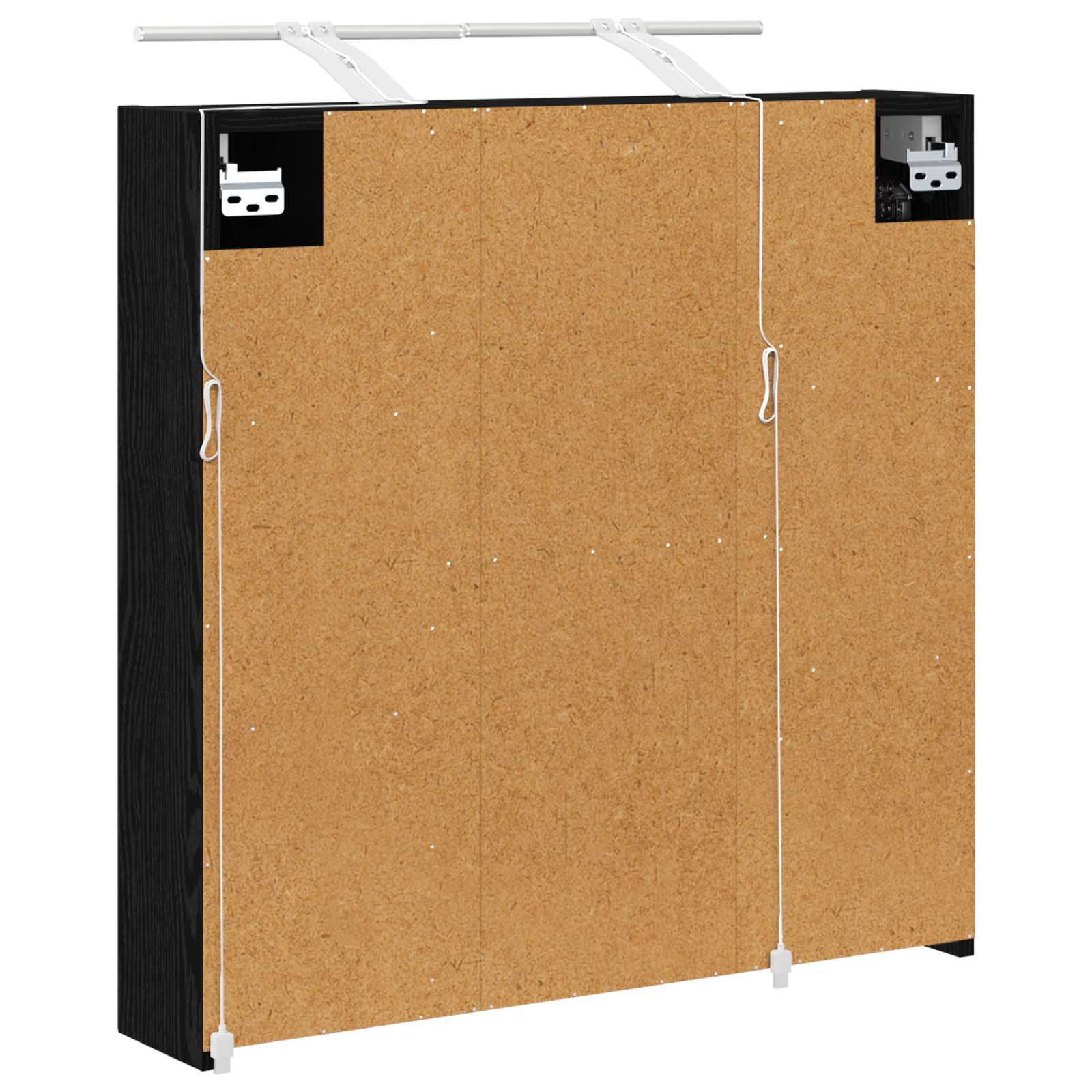 Badezimmerspiegelschrank Schwarz Eichen-Optik 70 x 14,5 x 70 cm