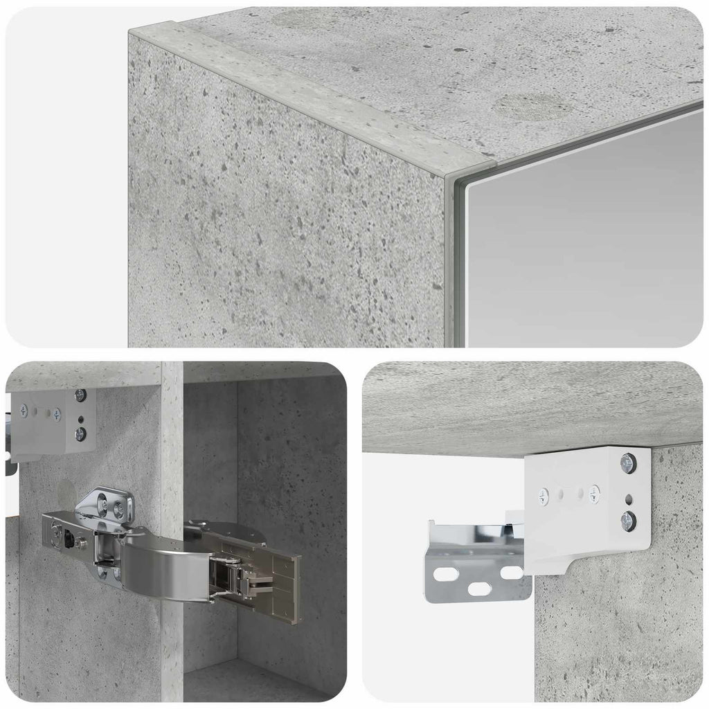 Badezimmerspiegelschrank Beton Grau 70 x 14,5 x 70 cm