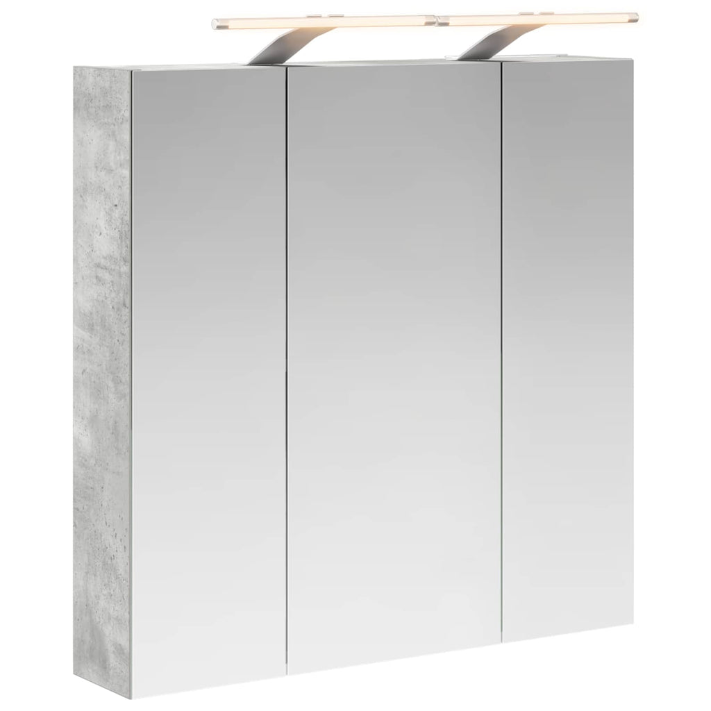 Badezimmerspiegelschrank Beton Grau 70 x 14,5 x 70 cm