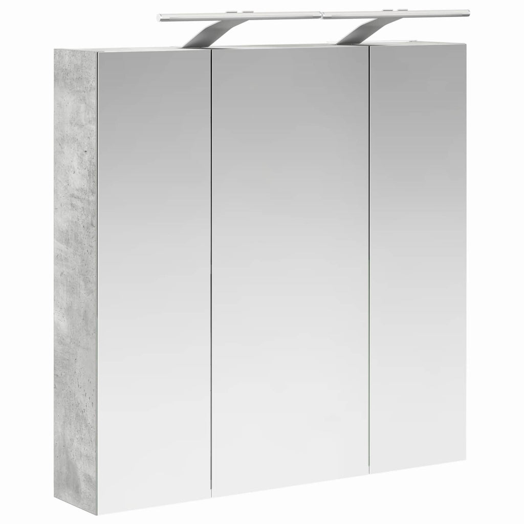 Badezimmerspiegelschrank Beton Grau 70 x 14,5 x 70 cm