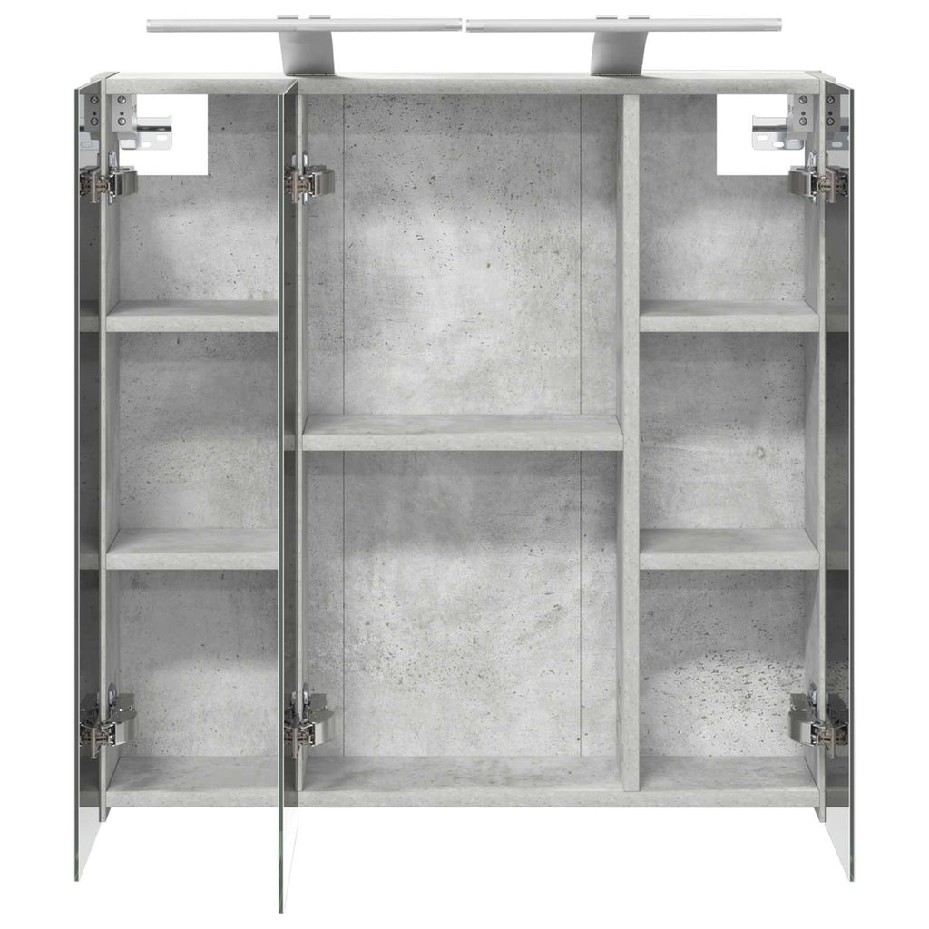 Badezimmerspiegelschrank Beton Grau 70 x 14,5 x 70 cm