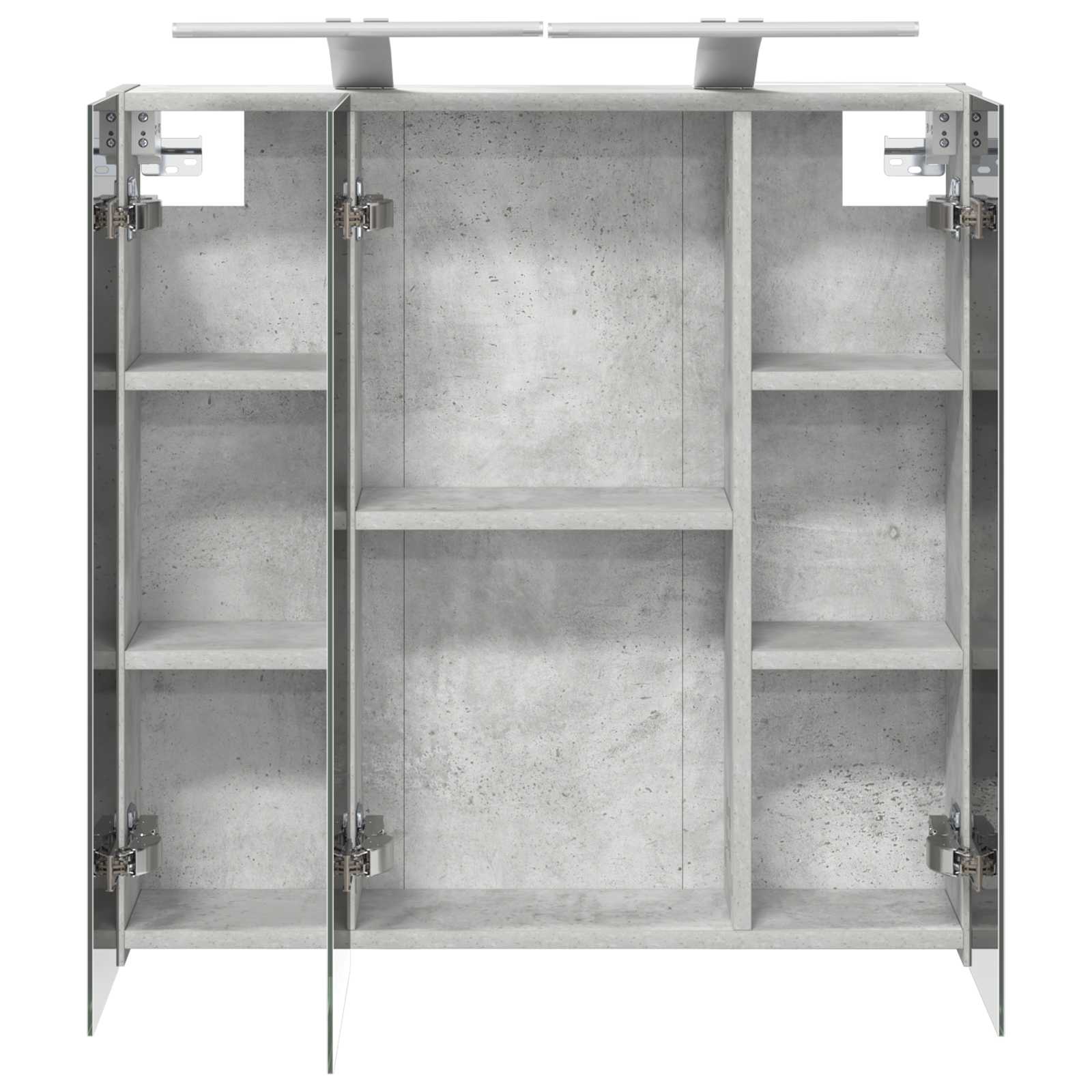 Badezimmerspiegelschrank Beton Grau 70 x 14,5 x 70 cm