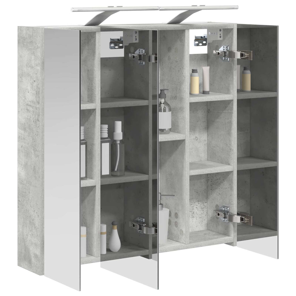 Badezimmerspiegelschrank Beton Grau 70 x 14,5 x 70 cm