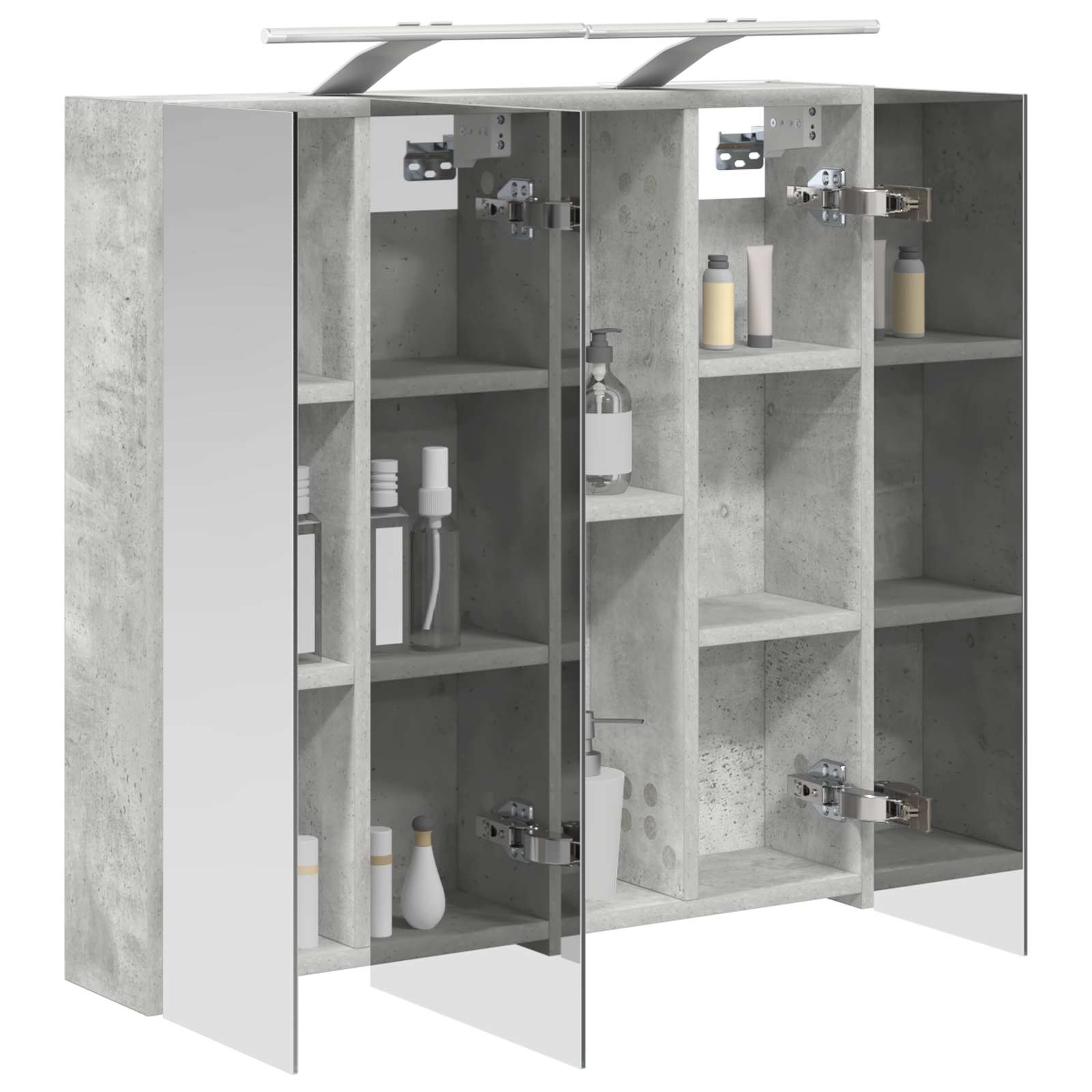 Badezimmerspiegelschrank Beton Grau 70 x 14,5 x 70 cm