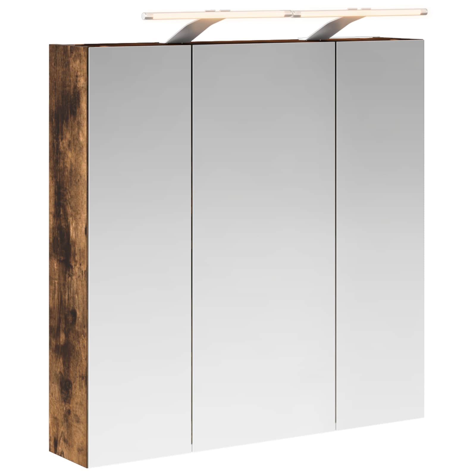 Badezimmerspiegelschrank Geräucherte Eiche 70 x 14,5 x 70 cm
