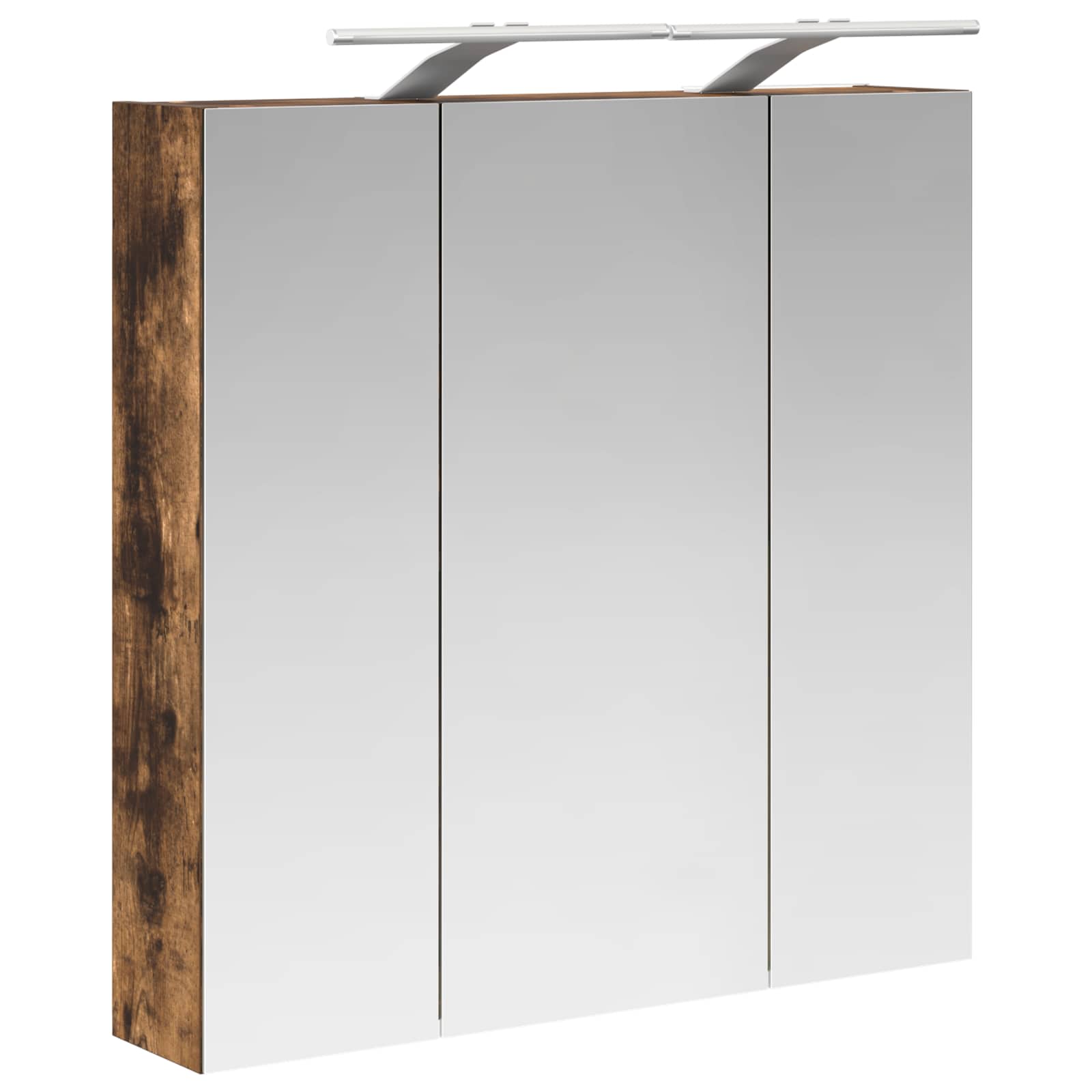 Badezimmerspiegelschrank Geräucherte Eiche 70 x 14,5 x 70 cm