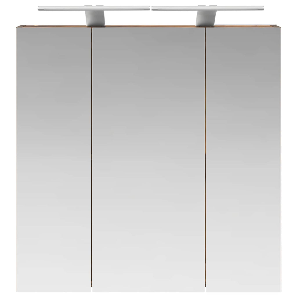 Badezimmerspiegelschrank Geräucherte Eiche 70 x 14,5 x 70 cm
