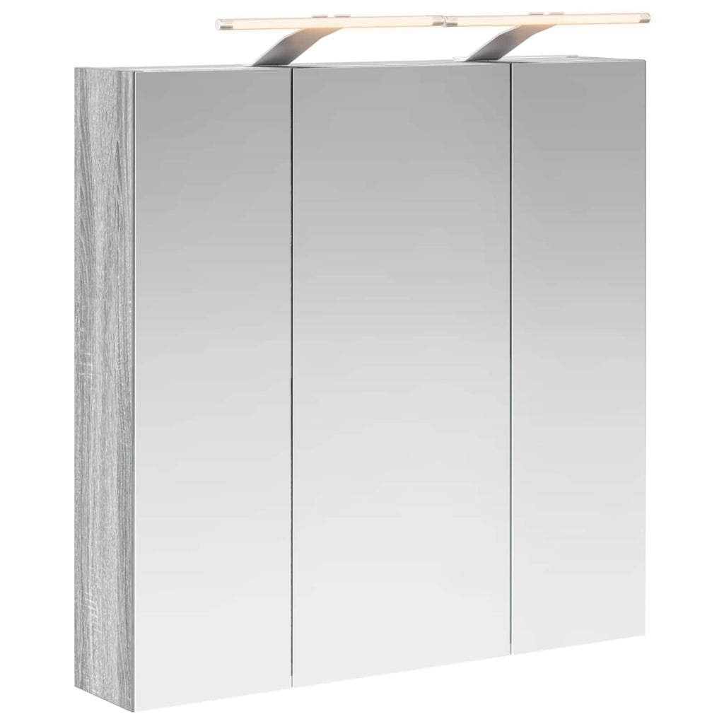 Badezimmerspiegelschrank Graues Sonoma 70 x 14,5 x 70 cm