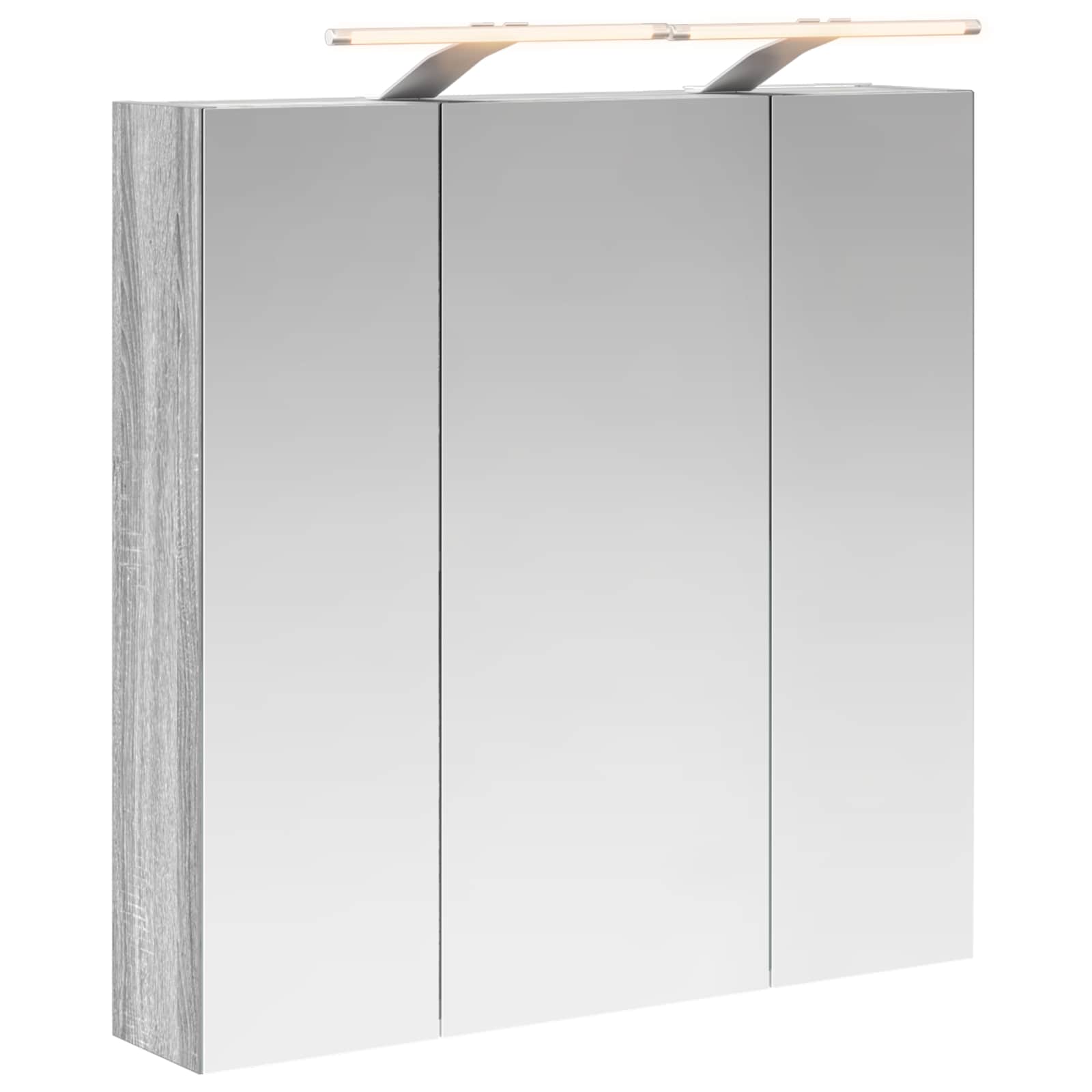 Badezimmerspiegelschrank Graues Sonoma 70 x 14,5 x 70 cm