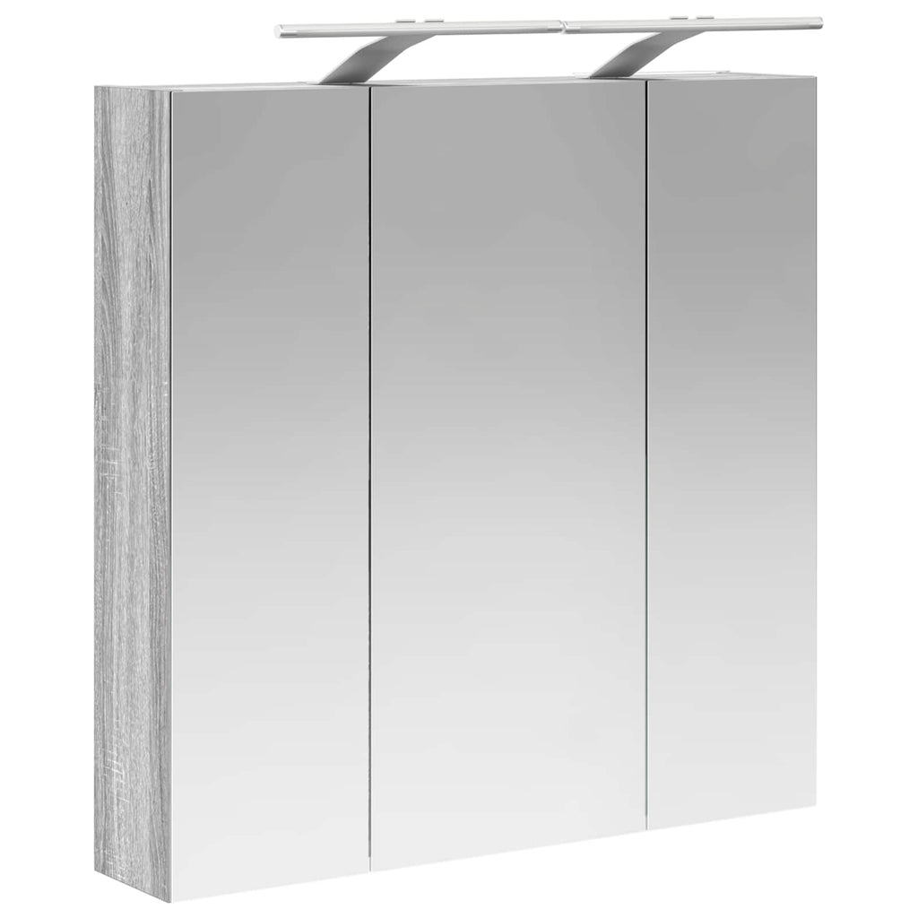 Badezimmerspiegelschrank Graues Sonoma 70 x 14,5 x 70 cm