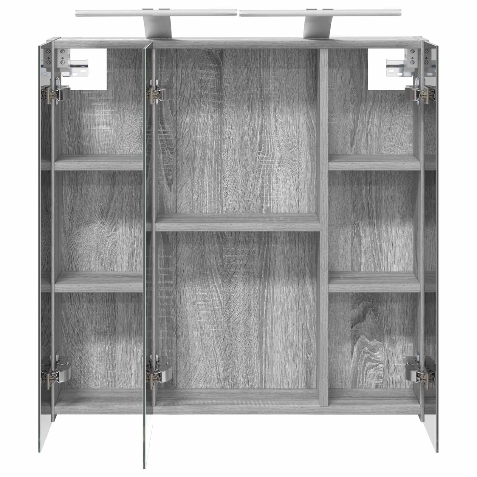 Badezimmerspiegelschrank Graues Sonoma 70 x 14,5 x 70 cm